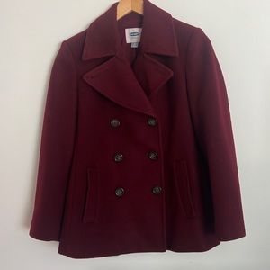 Old Navy Maroon Pea Coat